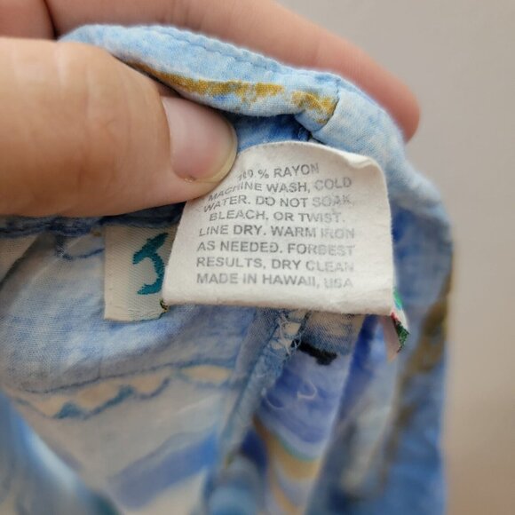 Jam's World‎ Medium Coastal Print Blue Drawstring Cropped Pants Women's M - Picture 6 of 6